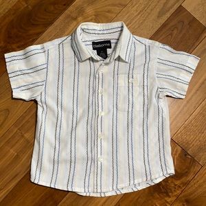 Claiborne Boys Button Down Shirt Short Sleeve Cotton Blend Size 2T
